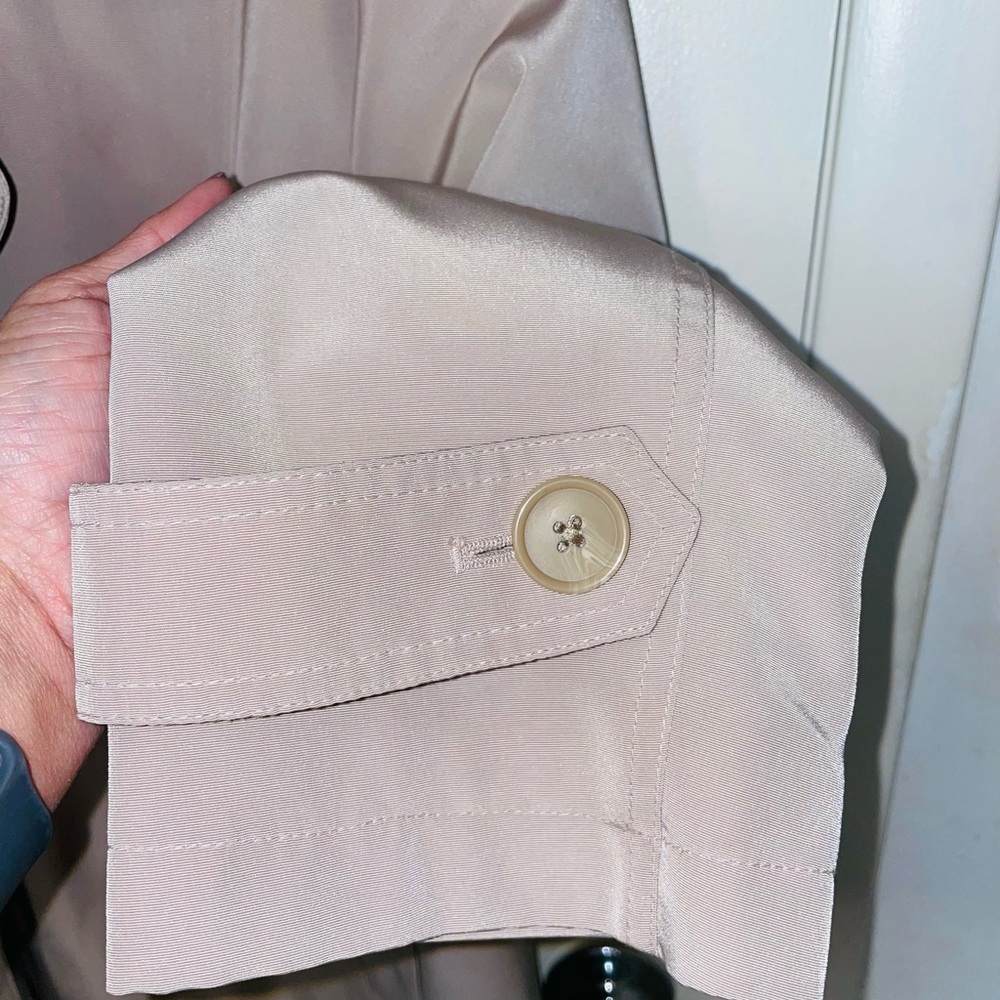 London Fog women's trench coat double-breasted button front tie waterproof sz XL - Picture 5 of 12